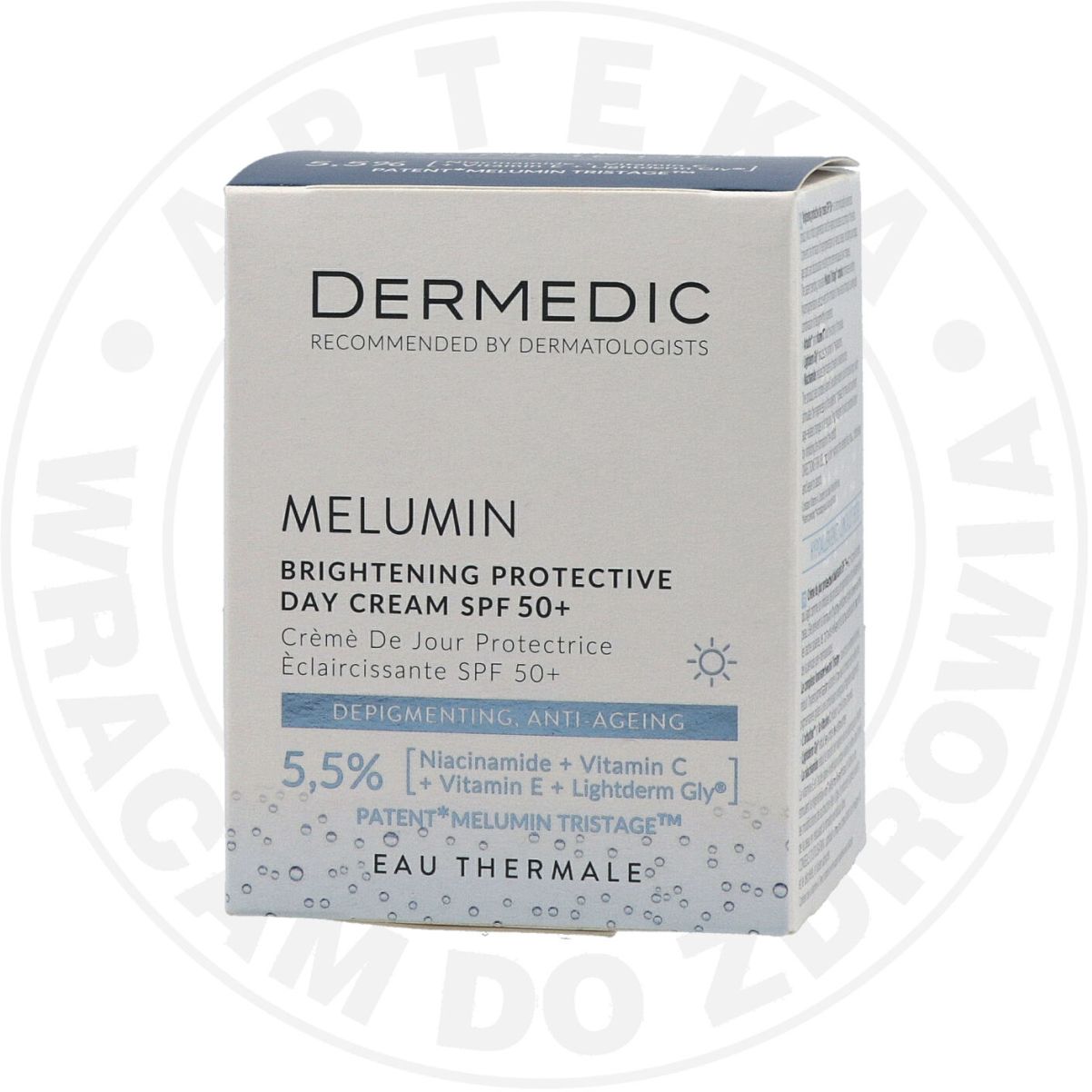 Dermedic Melumin Ochronny krem rozjaśniający na dzień SPF 50+