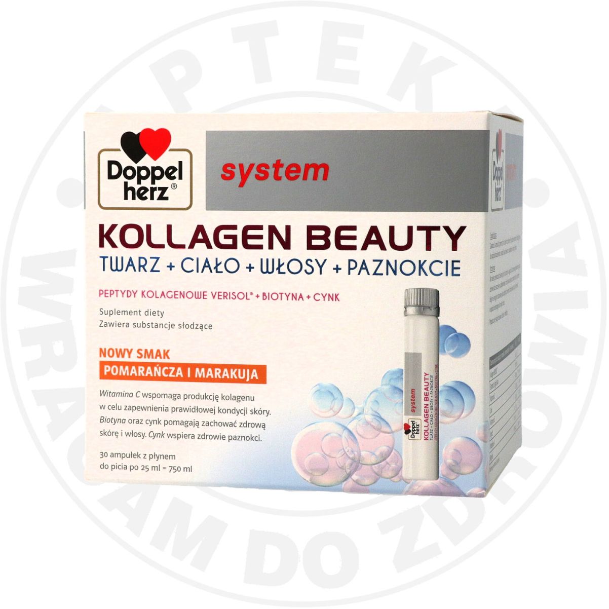 DOPPELHERZ SYSTEM KOLLAGEN BEAUTY smak pomarańcza i marakuja