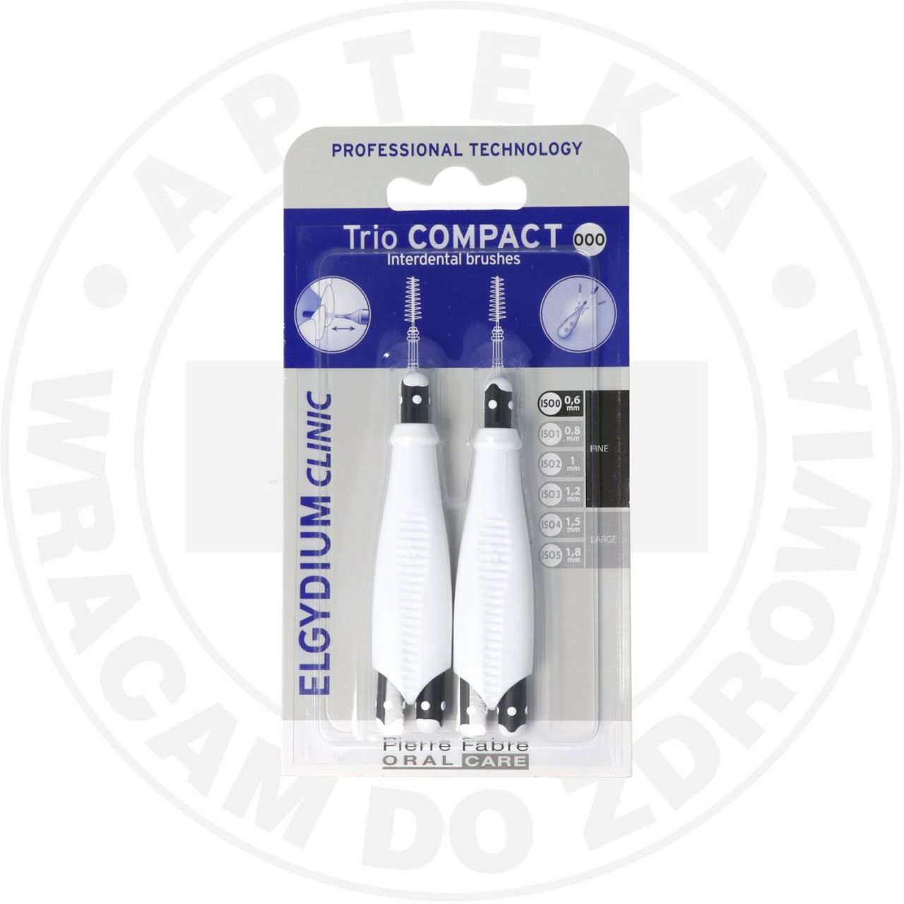 ELGYDIUM CLINIC TRIO COMPACT 000 SZCZOTECZKA MIĘDZYZĘBOWA