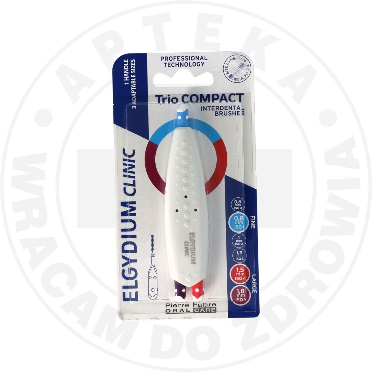 ELGYDIUM CLINIC TRIO COMPACT OMBRE SZCZOTECZKA MIĘDZYZĘBOWA