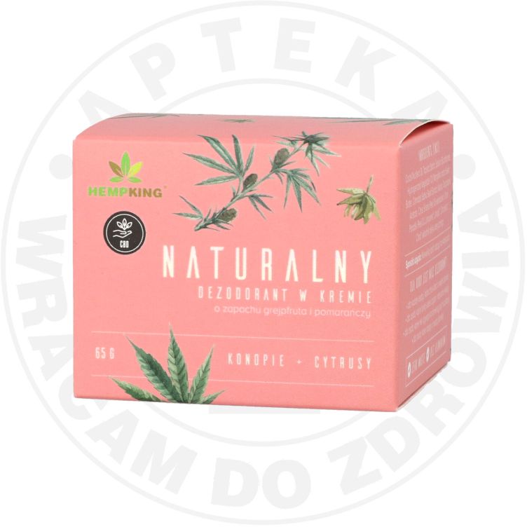 Hempking naturalny dezodorant w kremie z CBD o zapachu grejpfruta i pomarańczy 