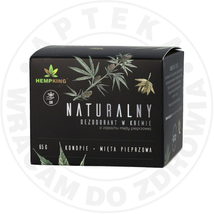 Hempking naturalny dezodorant w kremie z CBD o zapachu mięty pieprzowej