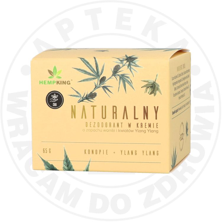 Hempking naturalny dezodorant w kremie z CBD o zapachu wanilii i kwiatów Ylang Ylang