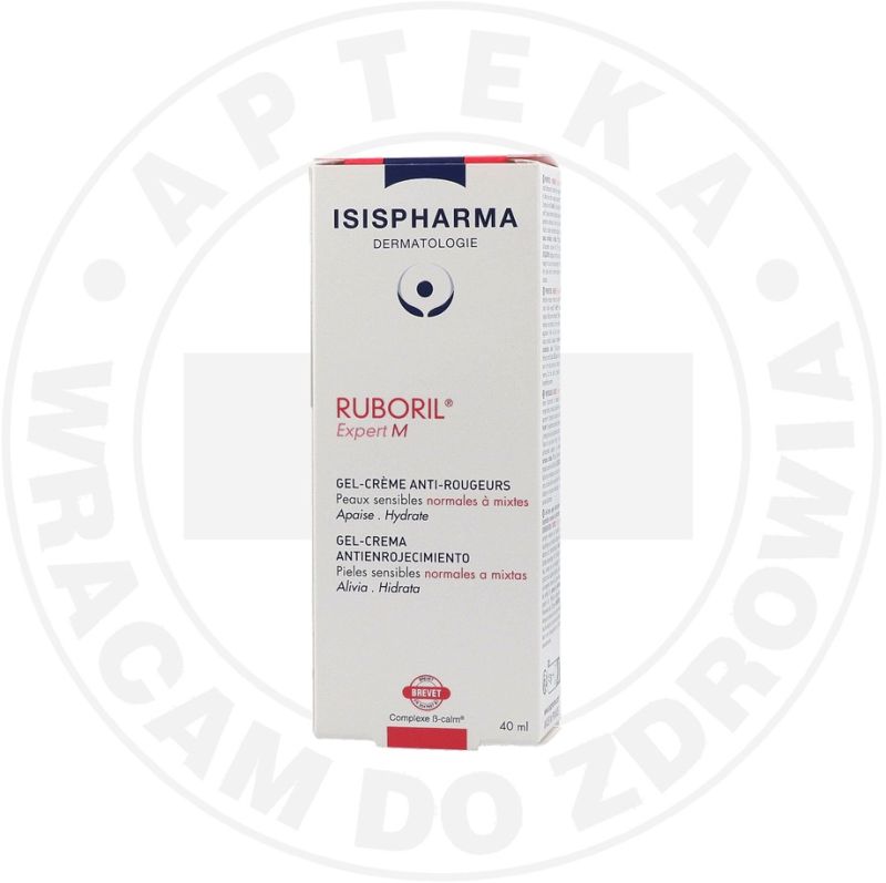 ISISPHARMA RUBORIL Expert M, żel-krem do skóry naczynkowej i ze skłonnością do rumienia, skóra normalna i mieszana