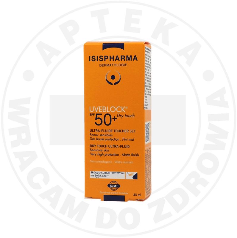 ISISPHARMA UVEBLOCK DRY TOUCH SPF 50+, krem matujący, bezbarwny
