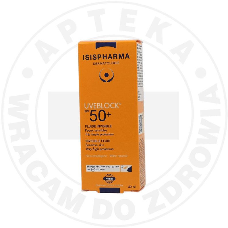 ISISPHARMA UVEBLOCK FLUID SPF 50+, lekki krem do skóry suchej, bezbarwny