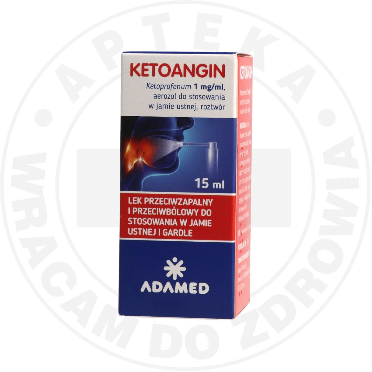 Ketoangin 1 mg/ml aerozol do stosowania w jamie ustnej
