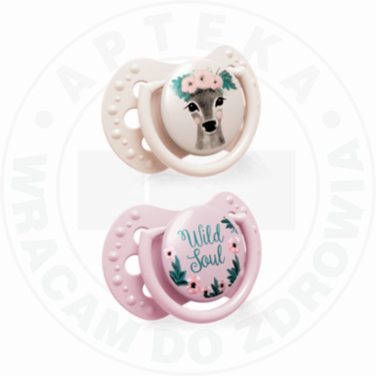LOVI Smoczek silikonowy dynamiczny 3-6 m 2 szt. Wild  Soul Girl
