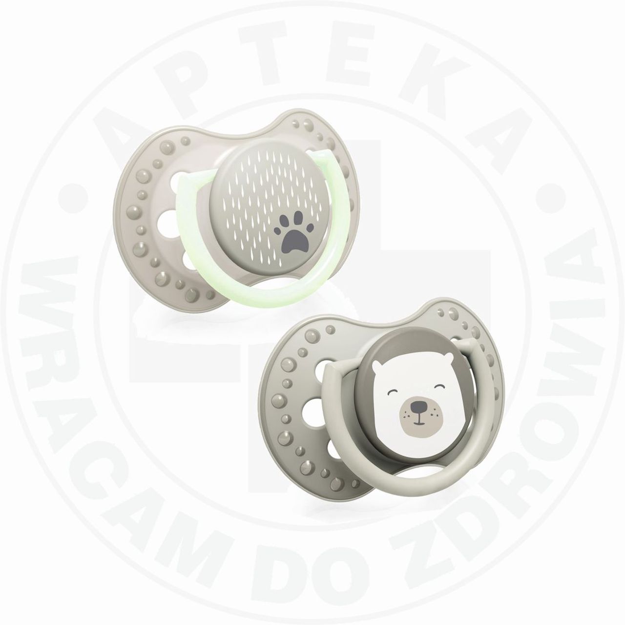 LOVI Smoczek silikonowy dynamiczny 6-18 m Buddy Bear 2 szt.