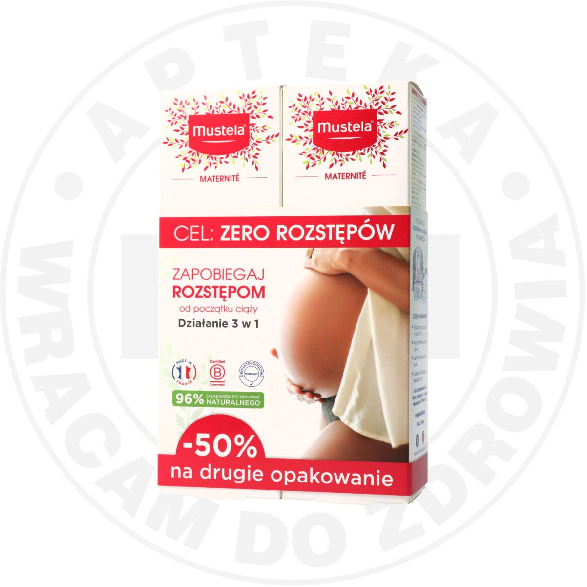 MUSTELA MATERNITE KREM NA ROZSTĘPY -50% NA DRUGI PRODUKT.