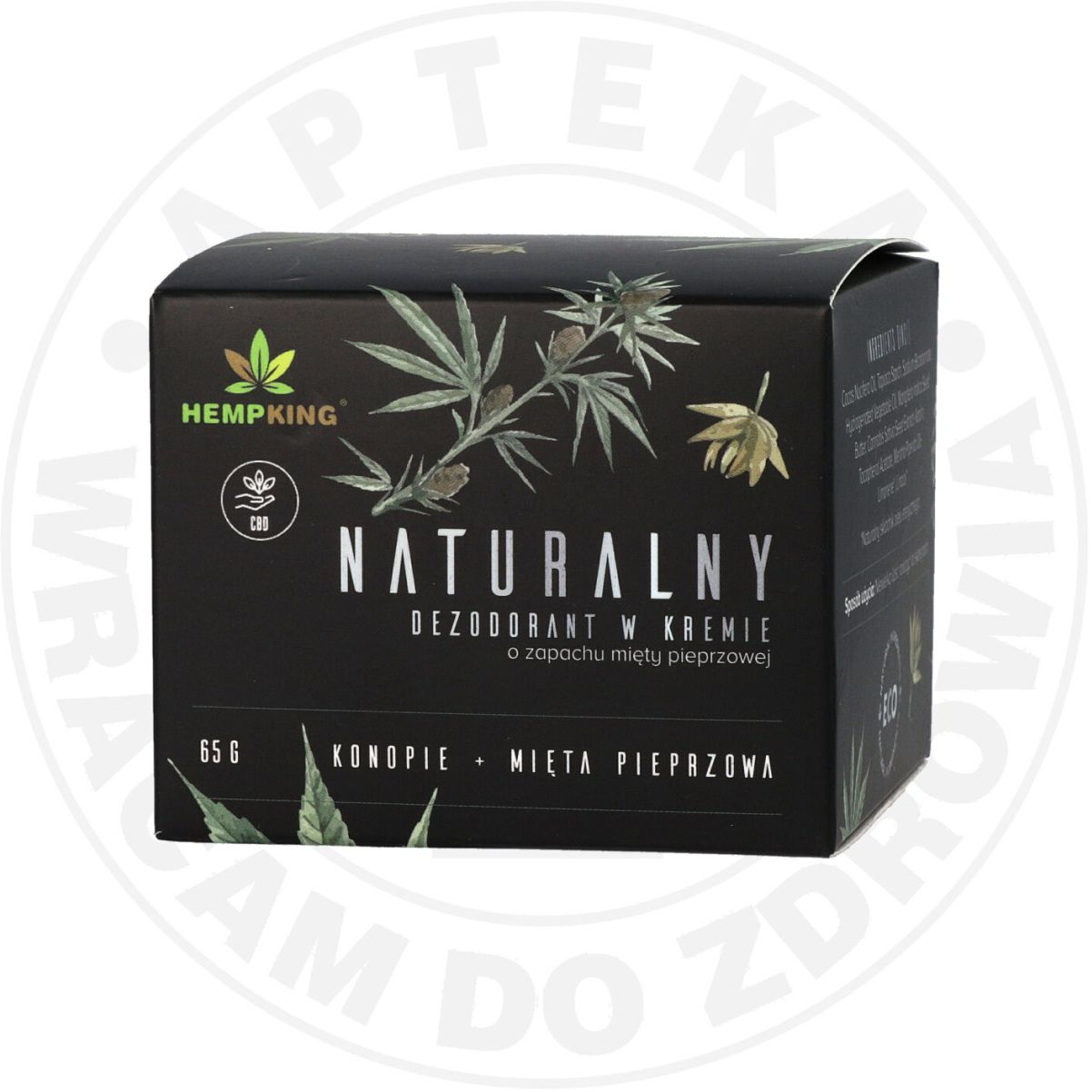 Hempking naturalny dezodorant w kremie z CBD o zapachu mięty pieprzowej