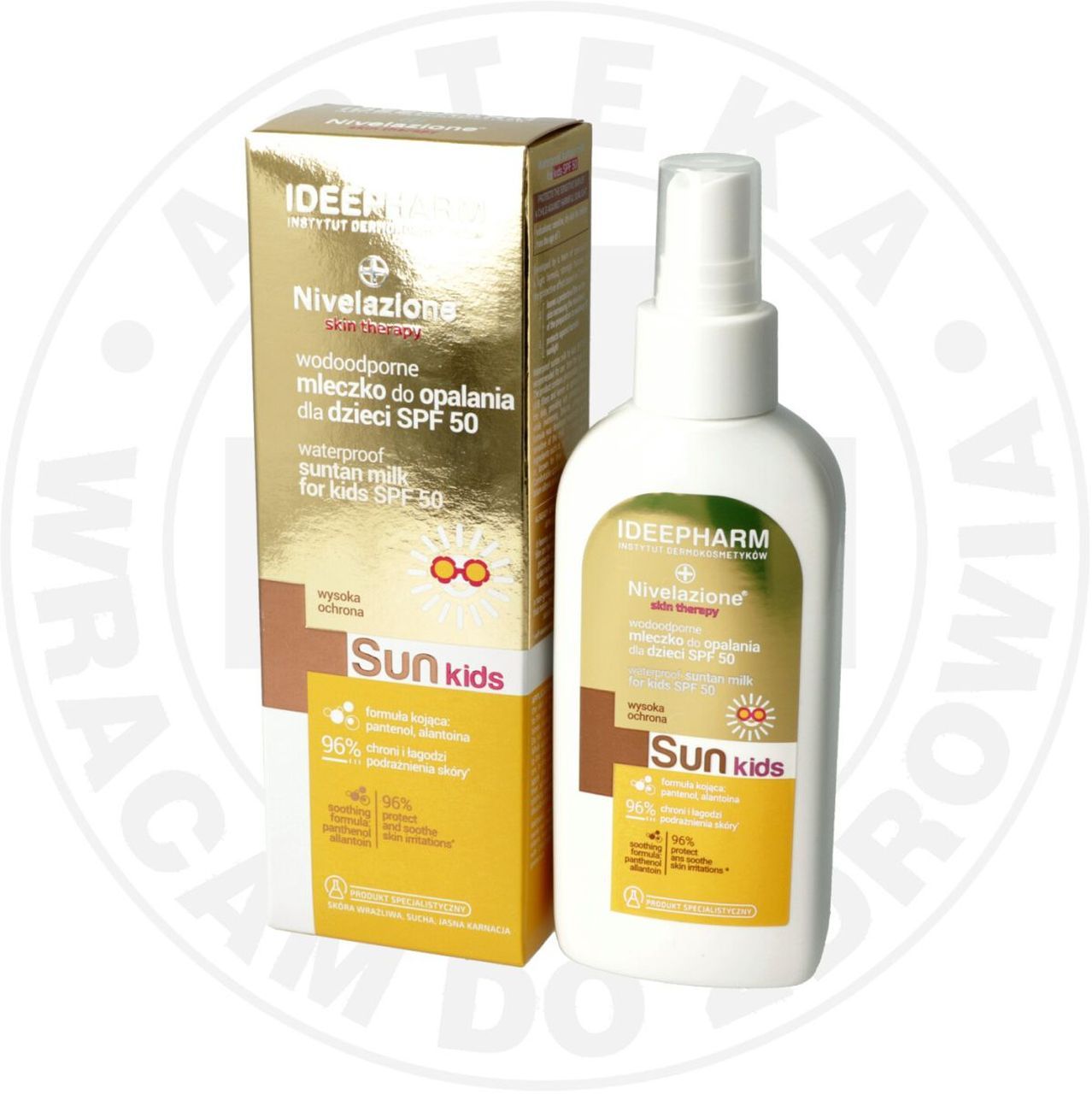 NIVELAZIONE SUN  WODOODPORNE MLECZKO DO OPALANIA DLA DZIECI SPF 50 