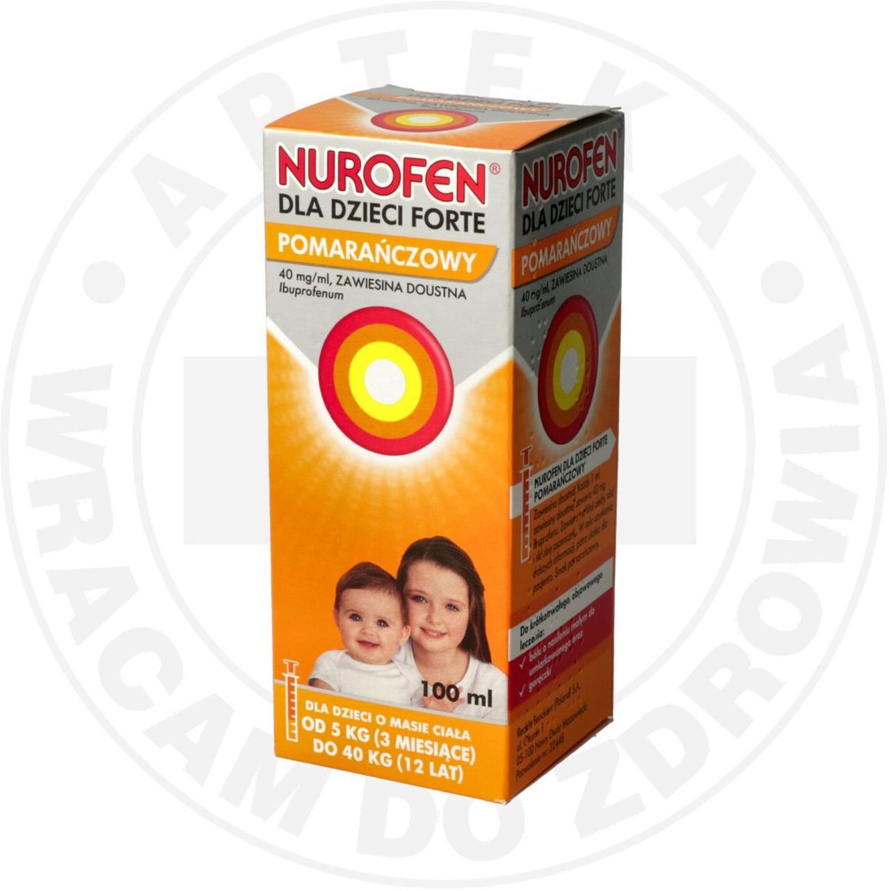 NUROFEN DLA DZIECI FORTE O SMAKU POMARAŃCZOWYM