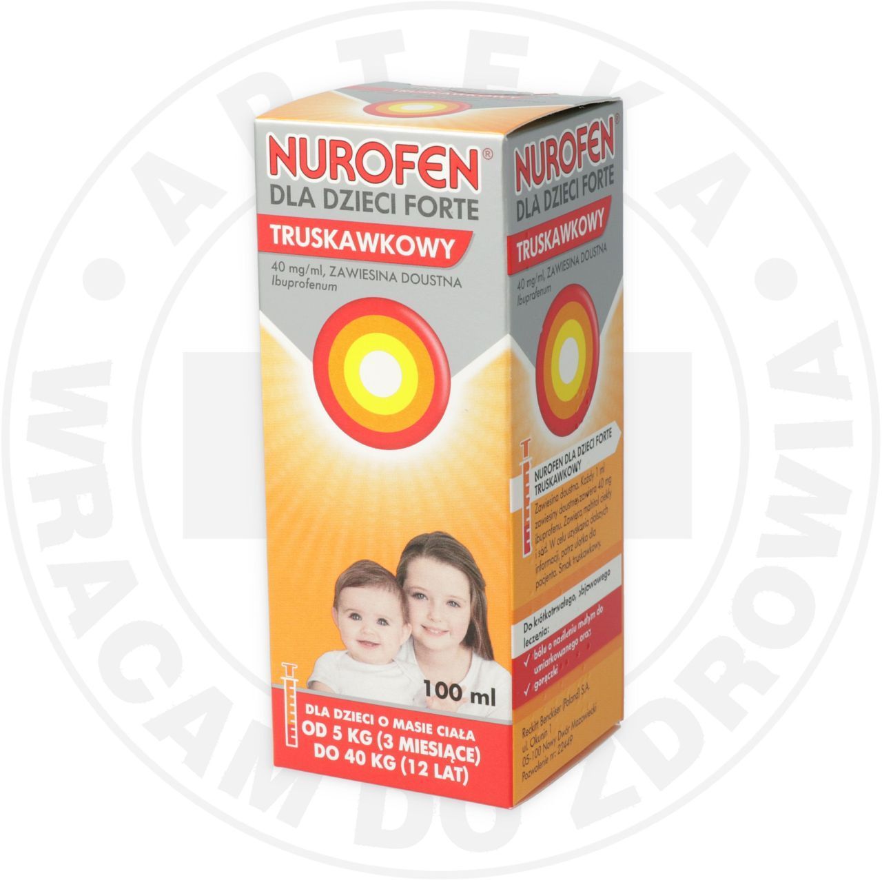 NUROFEN DLA DZIECI FORTE O SMAKU TRUSKAWKOWYM data ważności 31-08-2025