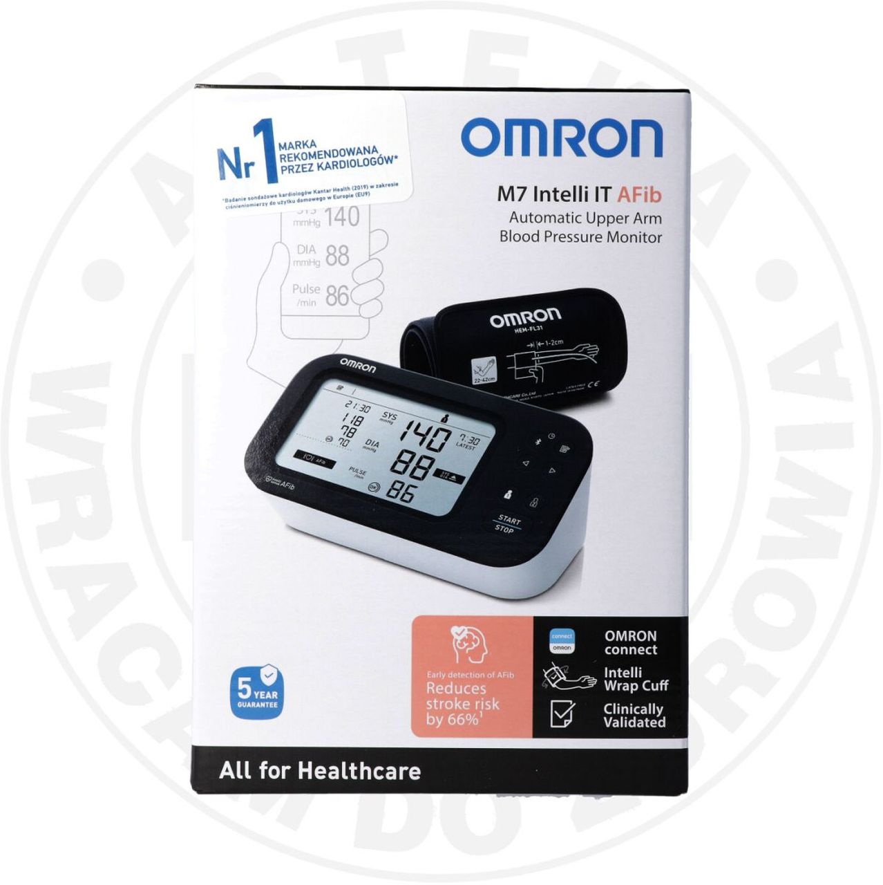OMRON CIŚNIENIOMIERZ M7 INTELLI IT AFIB NARAMIENNY AUTOMATYCZNY