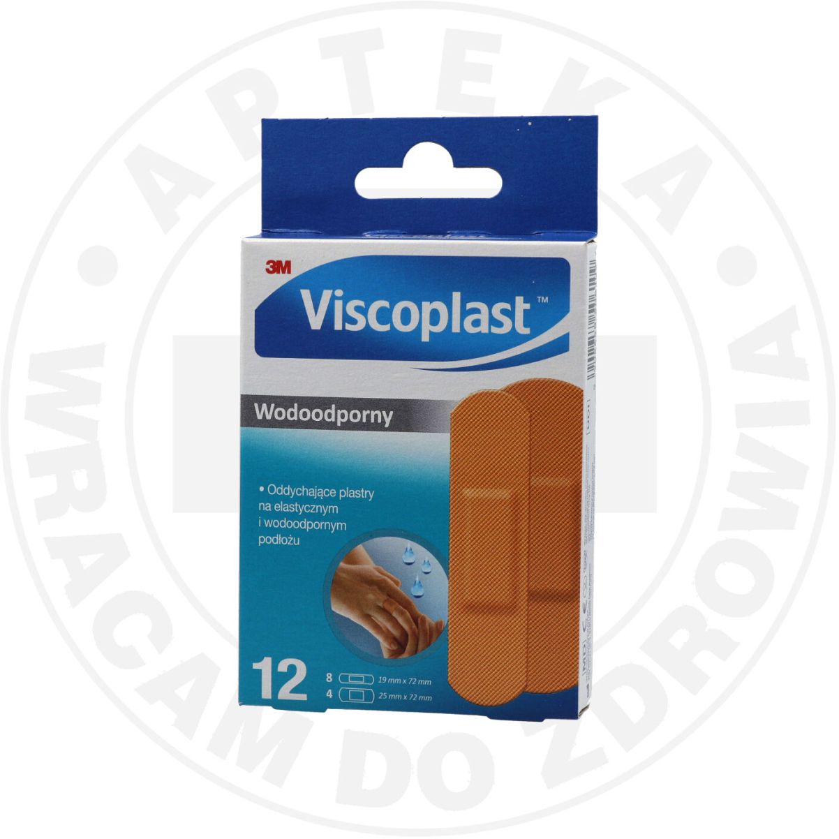 Viscoplast Wodoodporny plastry z opatrunkiem 12 szt.